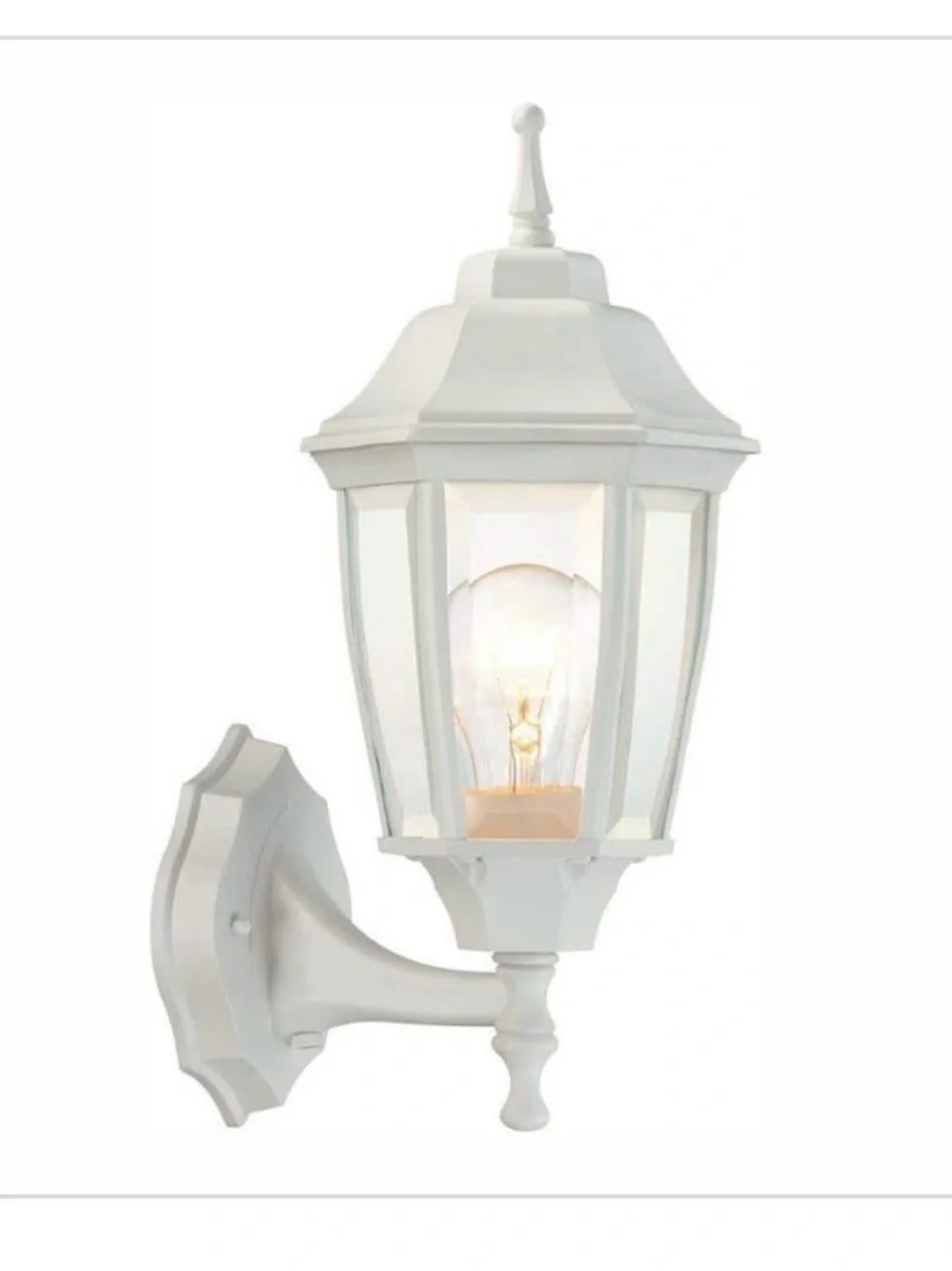New Hampton Bay Kingsbrook 14” White Exterior Wall Lantern light